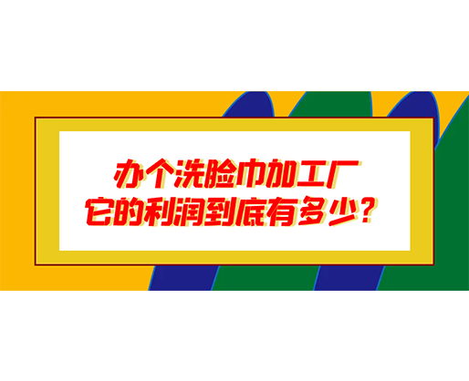辦個(gè)洗臉巾加工廠，它的利潤(rùn)到底有多少？