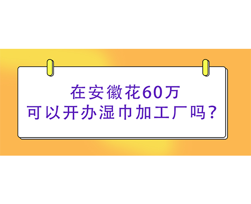 在安徽花60萬可以開辦濕巾加工廠嗎？
