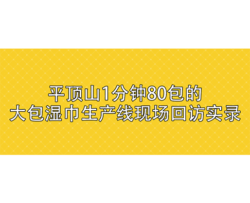 平頂山1分鐘80包的大包濕巾生產(chǎn)線現(xiàn)場回訪實(shí)錄